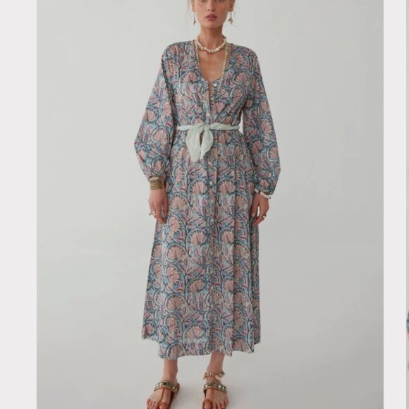 MAISON HOTEL Valentina Cotton Midi Dress size XL - Picture 9 of 9